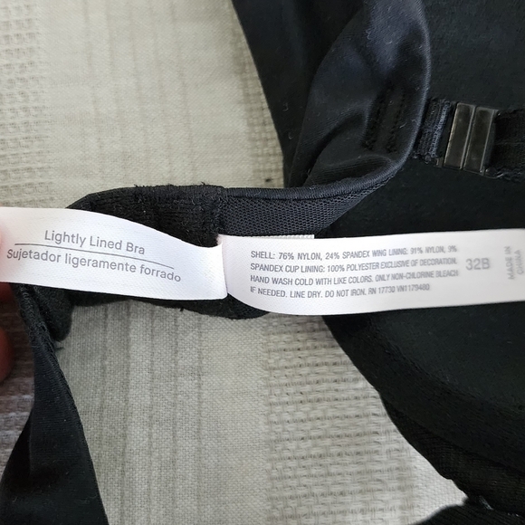 Auden NWT Lightly Line Bra Black 32B - Picture 5 of 6